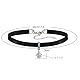 Resweky Weben Strick Choker Einstellbare Halsketten Schwarzer Stern Kristall Handgemachte Anhänger Mode Halskette Clavicular Choker Geschenke für Frauen Mädchen (crystal)