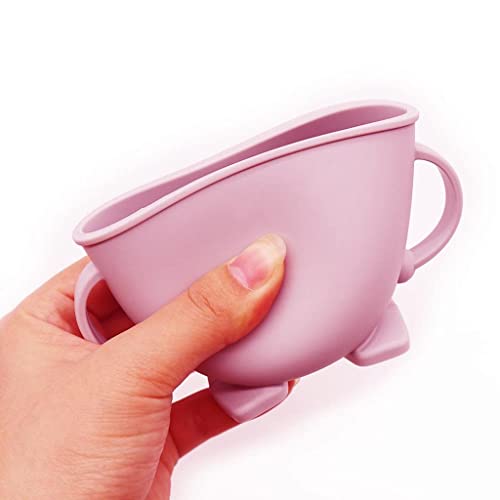 Image of ATORSE Spill-Proof Baby Kids Toddler Baby Silicone Snack Cup with Lid Snack Bowl Pink|Baby | Feeding | Other Baby Feeding