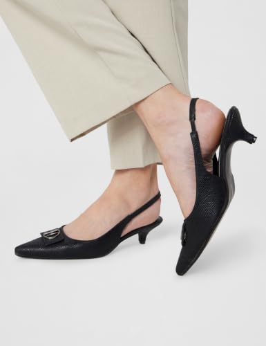 Image of ELLE Women's Pointed Toe Kitten Heel Sling Back Mules