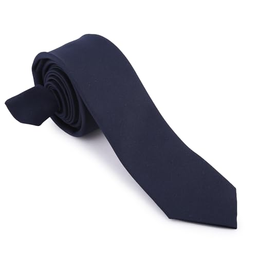 Image of Solid Color Slim Microfiber Tie-Matte Finish Tie for Men, Boys, Gents-Formal & Casual Wear-Combo Pack