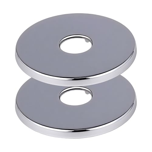 2 Rosetas de Válvula Mezcladora de Ducha, Aptas para Diámetro 21 mm — Rosetas de Grifo, Diámetro de Válvula Interior 21 mm, Aptas para Válvulas de ángulo y Grifos de Agua Fría Individuales