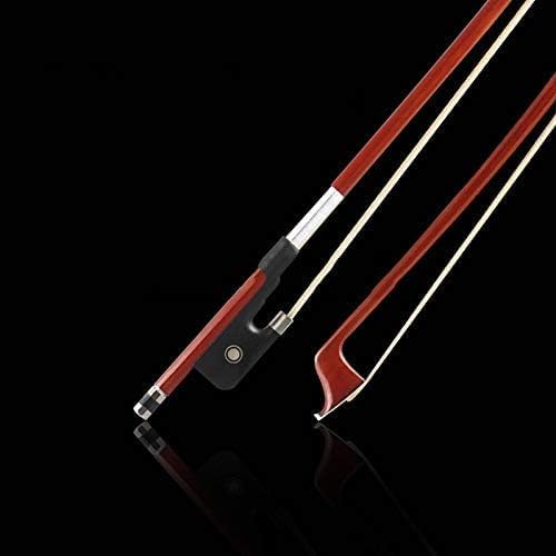 Violin Bow 1/2 Size Octagonal Stick Ebony Frog, Professional Horse Hair for Beginners and Students (1/2 Violin Bow)