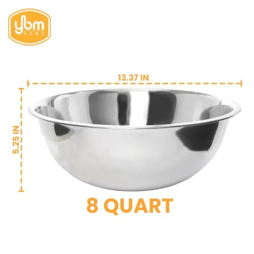 Tazón Mezclador Acero Inoxidable 8 Cuartos YBM HOME miniatura 6
