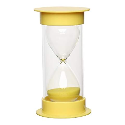 Toirxarn Sand Timer 5/10/15/30/45/60 Minutes, Dual Protection Child Safety Hourglass, Time Management Assistant, Creative Gift, Living Room Office Decoration-45 min in Yellow Cover