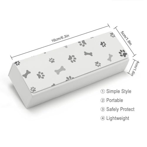 Étui à lunettes de soleil patte de chien anti rayures rigide