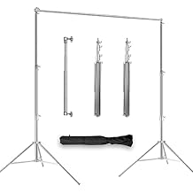 Photo Video Studio Backdrop Stand, 9.19ft Stainless Steel Backdrop Support System Background Stand with Carry Bag for Portrait & Studio Photography