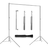 Photo Video Studio Backdrop Stand, 9.19ft Stainless Steel Backdrop Support System Background Stand...