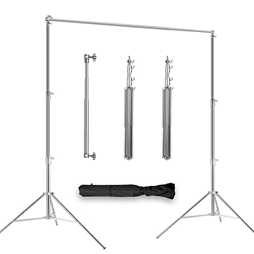 Photo Video Studio Backdrop Stand, 9.19ft Stainless Steel Backdrop Support System Background Stand...
