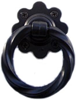 Twisted Ring Pull Handle (Black Polyester Powder Coat)