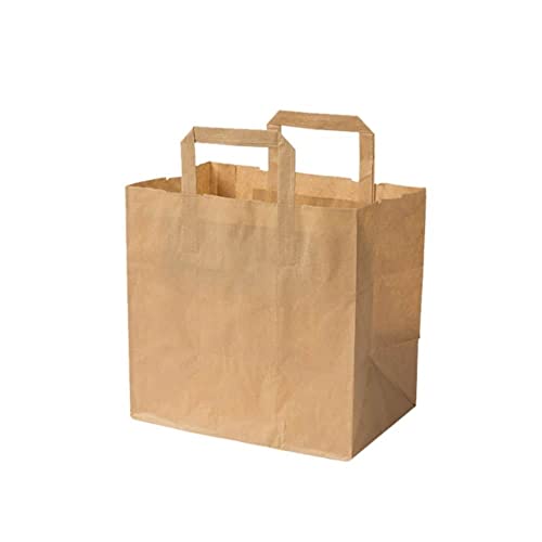 GREENBOX Bolsas de Papel Ecológicas Grandes para Regalo - Biodegradables, Compostables - 25 Bolsas Marrón, 26 x 17 x 25 cm