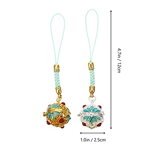 Car Air Fresheners Air Freshener Diffuser 2 Pcs Essential Oil Diffuser Keychain Hanging Pendant Copper Fillable Essential Oil Diffuser Charms Keychain (Green) Diffusers Car Decor #TOP1