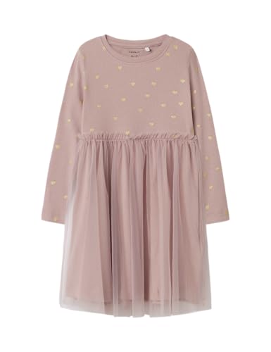 Name IT Mädchen Nmfnadja Dress Noos Kleid, Deauville Mauve, 98 EU