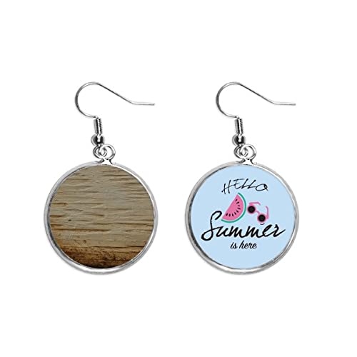 Pendientes de sandía con textura áspera vintage y acabado efecto óxido de hierro