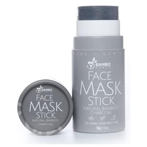 Natural Face Mask Clay Stick - Purifying Moisturizing Deep Cleansing Facial Skin Care Masks For Poreless Cleanse & Pore Blackhead Remover With Plant Oil (Bamboo Charcoal)