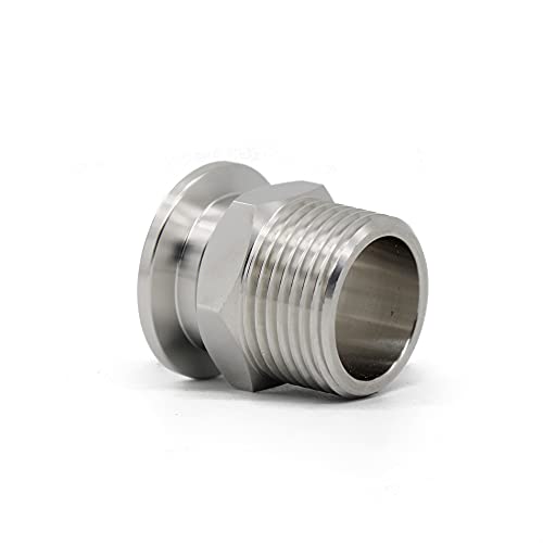 Image of SS304 KF25 NPT Male Adaptor thread 1 inch NW25 KF Male coupling ISO-KF25 X NPT 1 inch