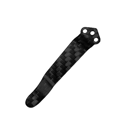 Carbon Fiber Pocket Clip Fits For Benchmade Bugout, Osborne, Bailout, Griptilian, 710, 551, 810, 940, 941, 943, 530, 707, 581 And More, Premium Custom-made Pocket Clip with 3 Pieces Screws, Black