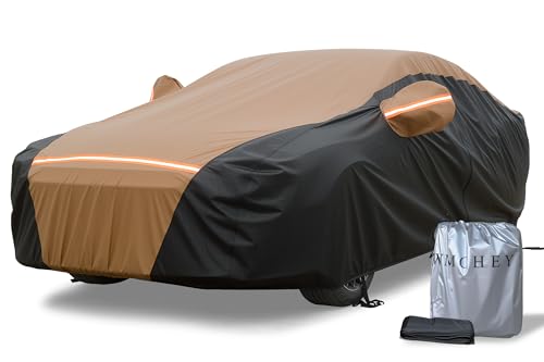 Image of Car Cover Waterproof All Weather,6 Layers Car Covers for Automobiles, Full Exterior Cover with Zipper, Outdoor Car Cover Sun UV Rain Snow Wind Protection, Fit for 185 inch(185 * 70 * 59 inch) Sedan