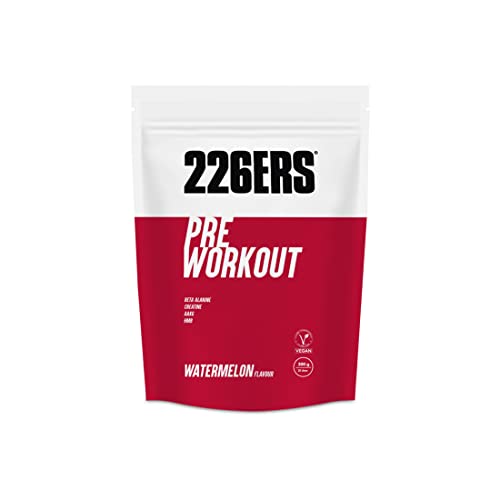 226ERS Pre Workout | Boisson Végétalien en Poudre Pré-entraînement avec L-Arginine AKG, HMB, Créatine et Bêta-Alanine, sans gluten, sans sucre et sans lactose, Saveur Pastèque - 300gr