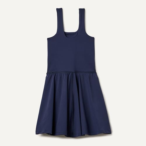 Image of Amazon Essentials Girls' Active FormFlex Buttery Soft Tank Tennis Dress with Built-in Bodysuit, Bra, & Shorts