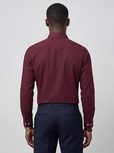 Image of INKAST Men's Cotton Blend Plain Formal Shirt | Full Sleeves Solid Shirts| Straight Regular Fit | Office and Regular Wear