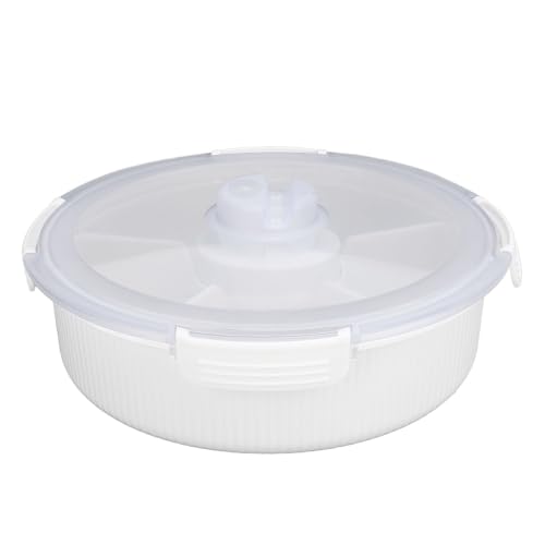 Bandeja dividida bandeja de vacío eléctrico sellado snack snack plate bocadillo recipiente con bomba de tapa para frutas de dulces Nueces entretenida