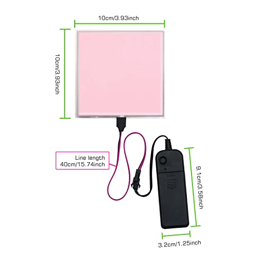 Image of Glowing LED Eyes Cuttable 2PCS 10 * 10cm EL Panel Electroluminescent Light Sheet Decorations Light Lamp Sheet Sheet with Battery Inverter (White)