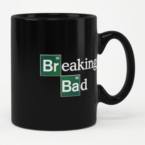 Breaking Bad Officiellement Sous Licence Logotype Tasse à Café, Mug (Noir)
