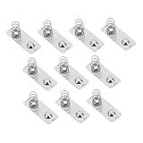 TOBBOMEY 10 Stück Teiliges Aa Batterie Federkontaktplatte aus Vernickeltem Edelstahl Kompatibel Batteriefächer Einfache Installation Geeignet für Fernbedienungen Taschenlampen und