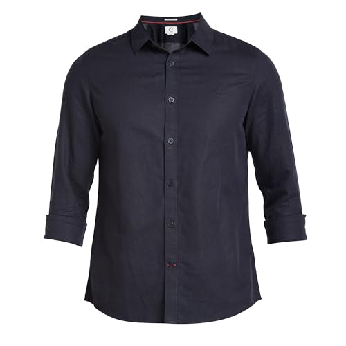 Image of Being Human Grey Slim Straight Fit Regular Collar Long Sleeves Men's Shirt Clothing