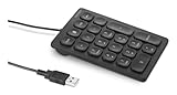Kensington Ziffernblock mit Kabel, 21-Tasten-Nummernblock mit 4 Schnelltasten, Leise Scherentasten, Kompakte Numerische USB-A Tastatur, Für Windows, macOS & Chrome OS, Zusatztastatur, K79820WW