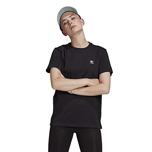 T-shirt adidas Trefoil noir vêtements de sport amples taille MD pour homme et femme