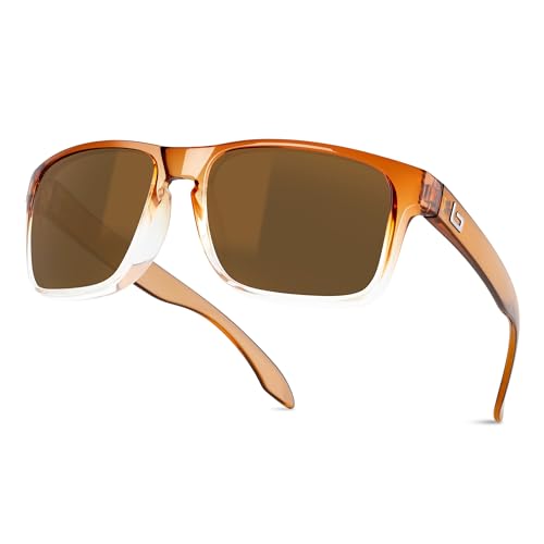 BNUS Corning Glass Lens Sunglasses for Men Women, Polarized Option UV400