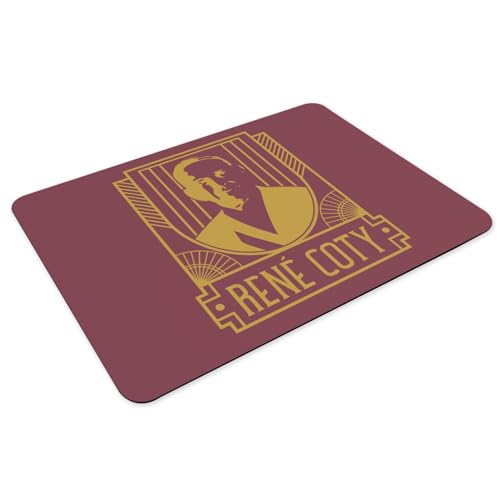 Sets de table rouge caoutchouc René Coty grand format dessous de table chic - 3