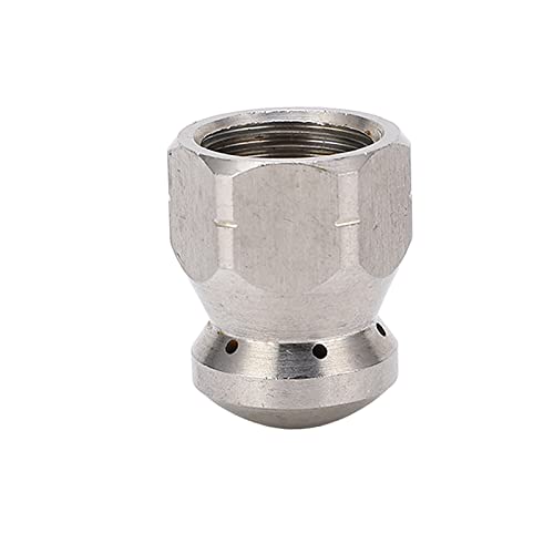 Dysza Myjki Ciśnieniowej, Dysza do Pogłębiania Rur Wysoka wydajność Odporna na Zużycie Stal Nierdzewna Maks. 212 ℉ 5000 PSI do Sprzątania Domu (Okrągła główka Przód 1 Tył 6