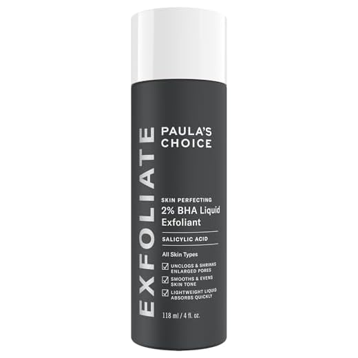 Paulas Choice--SKIN PERFECTING 2% BHA Liquid Salicylic Acid Exfoliant--Facial Exfoliant for Blackheads, Enlarged Pores, Wrinkles & Fine Lines, 4 oz Bottle