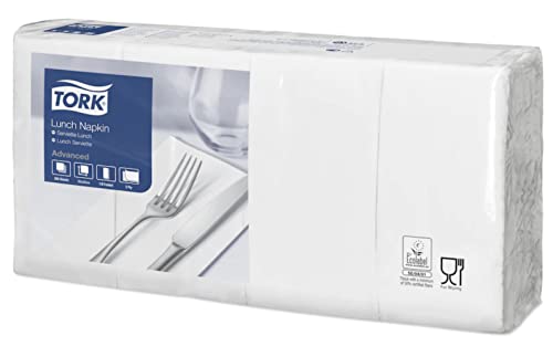 Tork White Lunch Napkin 1/8 Folded, 2 Ply, Pack of 200 Napkins