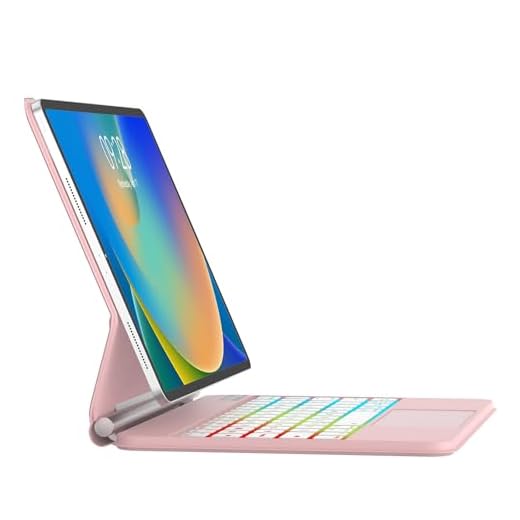 New iPad Air 4th Generation 10.9 Keyboard Case 2020,Boriyuan 7 Colors Backlit Detachable Keyboard Slim Folio Smart Cover for iPad 10.9 inch/iPad Pro 11 inch with Build-in Pencil Holder – Rose Gold