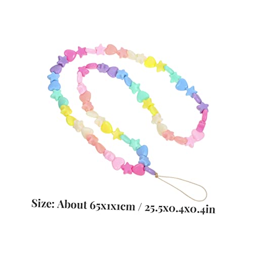 Hemobllo 2 Peças De Alças Para Celular Com Contas De Estrela Suporte De Corrente Chaveiro De Telefon