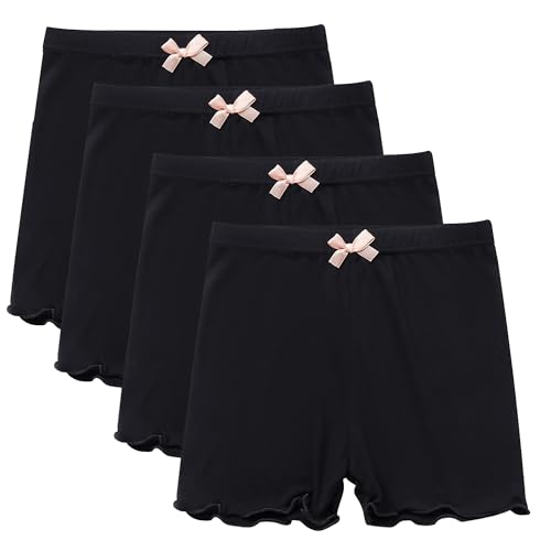 Image of SIAEYINFY Girls Shorts,4 Pcs Toddler Dance Bike Play Shorts Under Dress Skirt Cartwheel Shorts