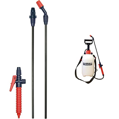 Spear & Jackson Sprayerwand, Rociador Extensible de Varita, Negro & 5LPAPS Pulverizador a presión con bomba de 5 litros