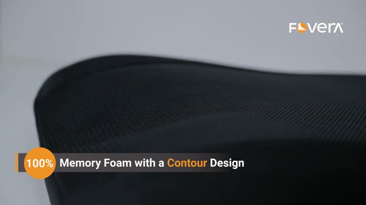 FOVERA Lumbar Support for Chair, Orthopedic Back Support Memory Foam Backrest Cushion - Designed for Back Pain Relief - Ideal Back Pillow for Computer/Office Chair (Mesh Black, Standard)