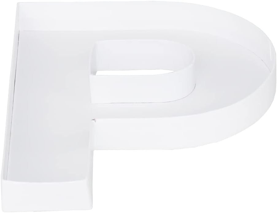 WENPACK 8" Small Fillable Cardboard Letter Shaped Paper Mache Cutouts Candy Tray Food Container(P)
