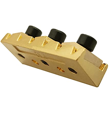 N/C Ayubousa 42Mm Guitar Metal Locking Nut String Lock For Floyd Rose Style Electric Guitar Tremolo Double Lock System, Gold #TOP5