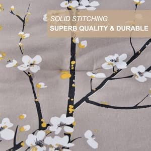 Miniatura 6 de Nanko - Juego de edredón King de 3 piezas de 104 x 90 pulgadas, ropa de cama de microfibra suave con estampado floral gris pastel, edredón acolchado