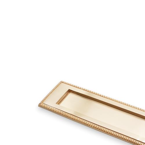 Buzón de latón macizo con resorte Infinity Decor de estilo georgiano satinado 8