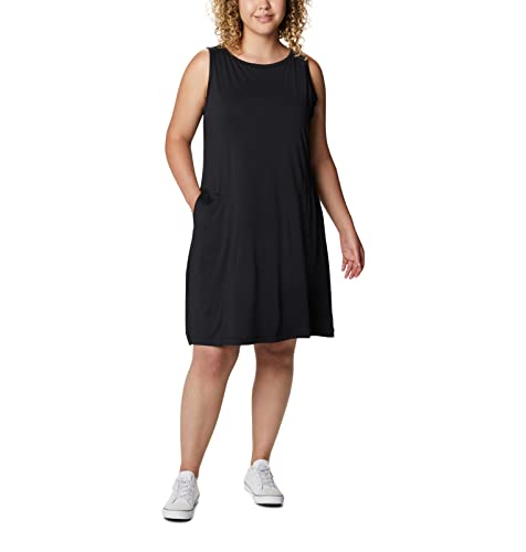 Columbia Women’s Chill River Printed Dress, Moisture Wicking, Sun Protection, Black, Medium #TOP5