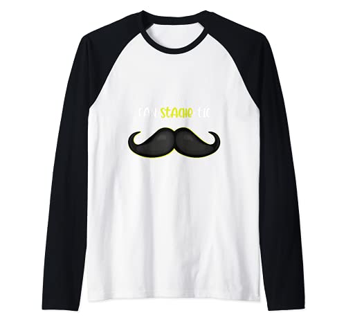 Fan-Stach-Tic Hipster e Cool Maglia con Maniche Raglan