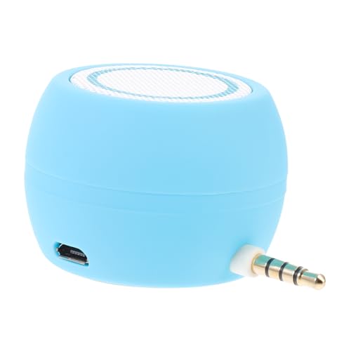 Altavoz mini SEWACC con jack 3.5mm para eliminar el mal audio de laptops azul