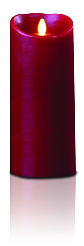 GKI/Bethlehem Lighting Luminara Wax Candle, 4 by 9-Inch, Burgundy