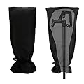 Asoleo Outdoor Faucet Covers for Winter Freeze Protection,25.2"X14" Hose Bib Covers for Winter,Reusable Thicker Waterproof Insulated Spigot Cover Black